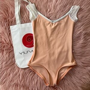Yumiko Custom Nina - Mesh Leotard Velvet trim Size S Pristine Condition